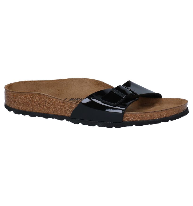 Birkenstock Madrid Rode Slippers in kunstleer (322644)