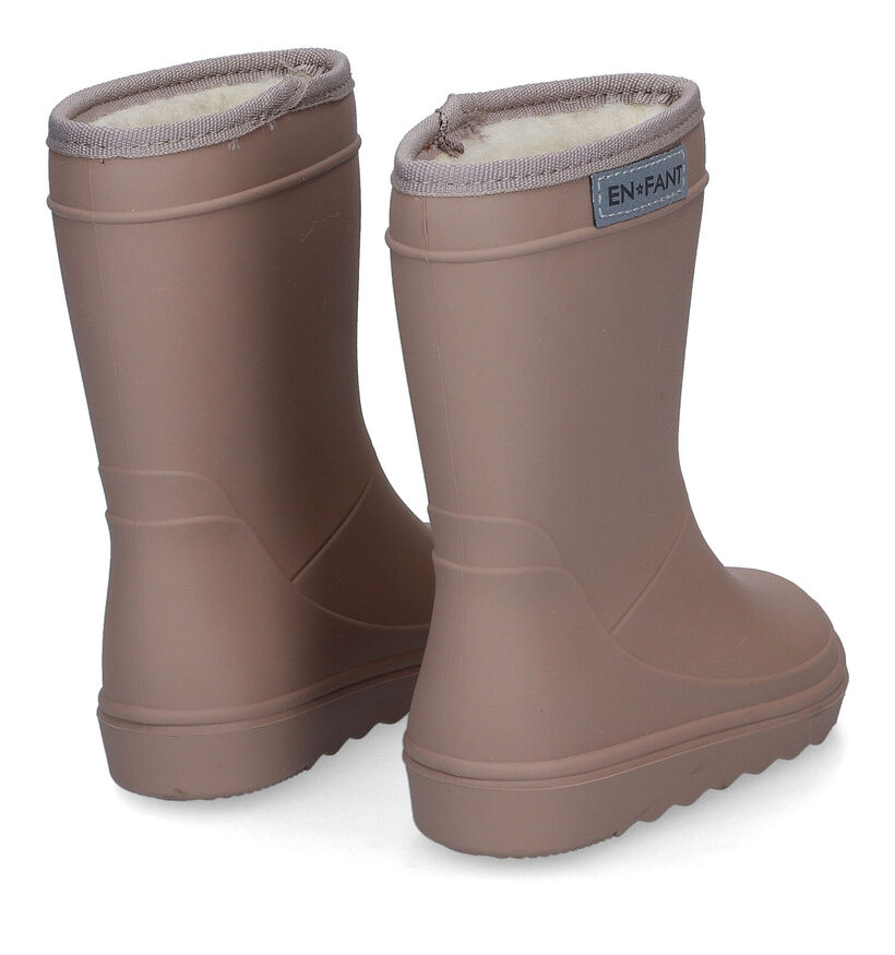 Enfant Bottes de pluie en Beige foncé en caoutchouc (312737)