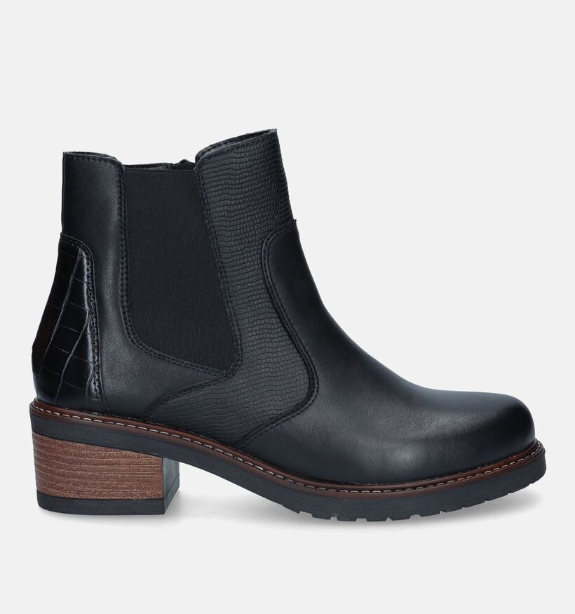 Remonte Bottillons avec talon carré en Noir pour femmes (331586)