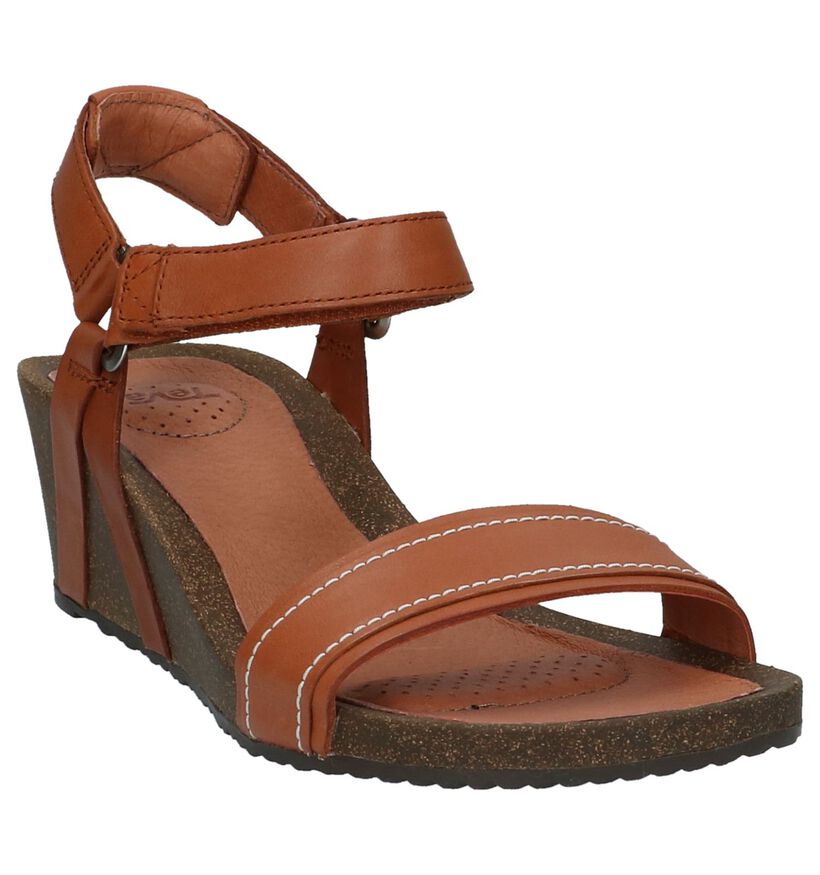 Teva Ysidro Stitch Wedge Cognac Sandalen, , pdp