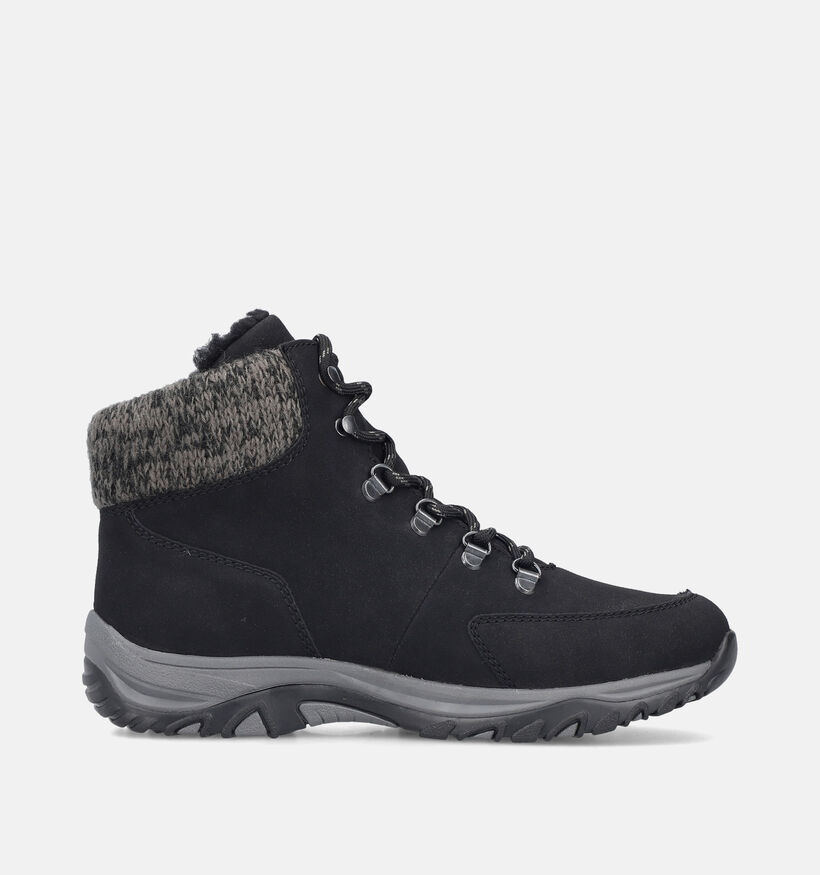 Rieker Zwarte Hoge Wandelschoenen met RiekerTEX voor dames (379949) - geschikt voor steunzolen