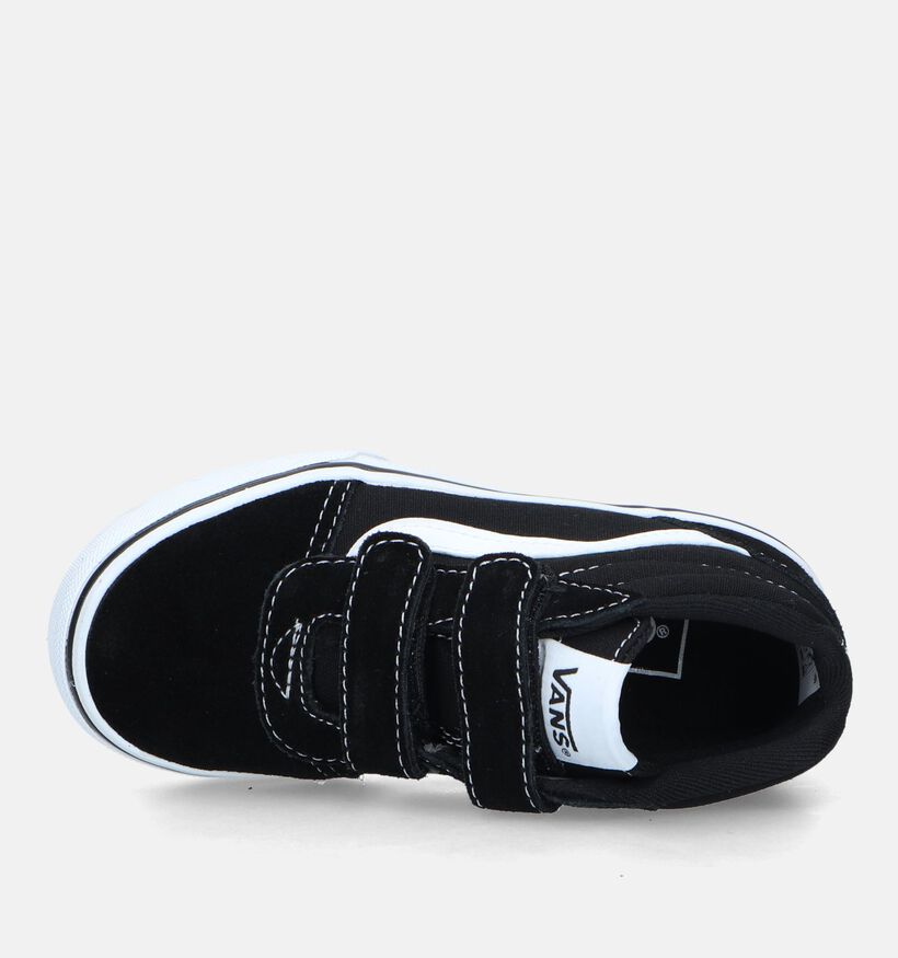 Vans Ward Mid V YT Baskets de skate en Noir pour filles, garçons (334083)