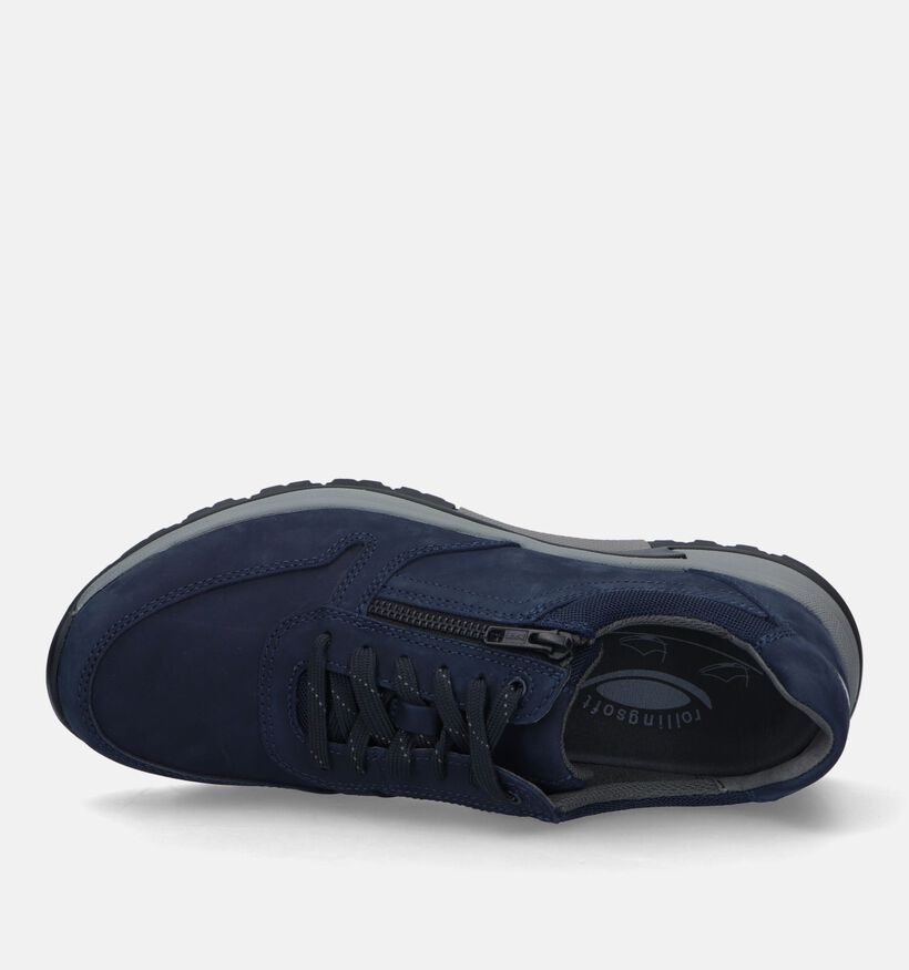 Pius Gabor Blauwe Veterschoenen voor heren (339001) - geschikt voor steunzolen