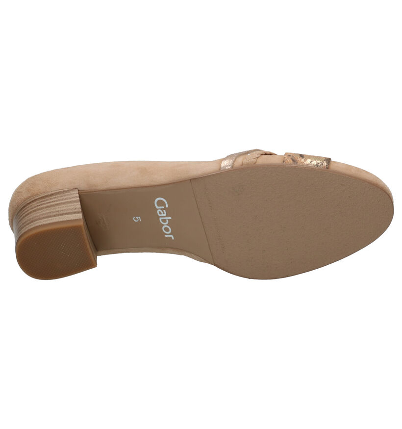 Gabor OptiFit Escarpins en Beige en daim (271667)