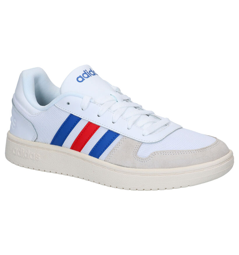 adidas Hoops 2.0 Witte Sneakers in kunstleer (276427)