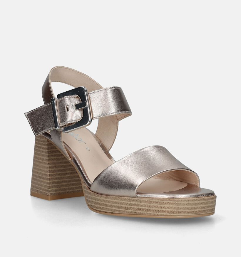 Gabor Best Fitting Rose Gold Sandalen Met Blokhak voor dames (339378)