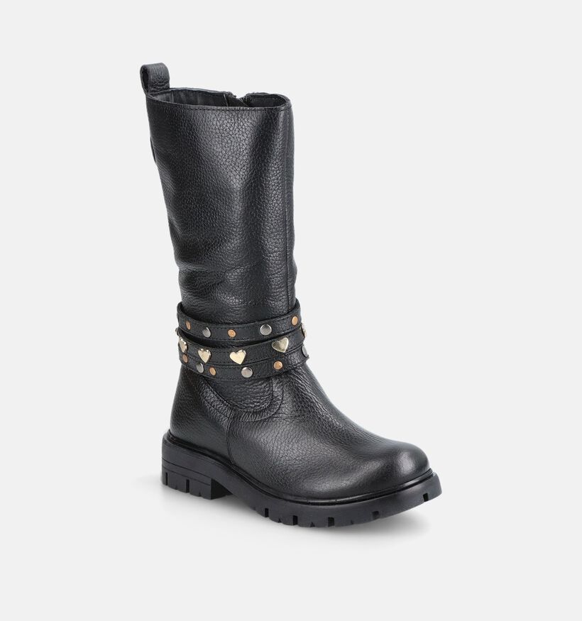 Milo & Mila Bottes hautes en Noir pour filles (378818)