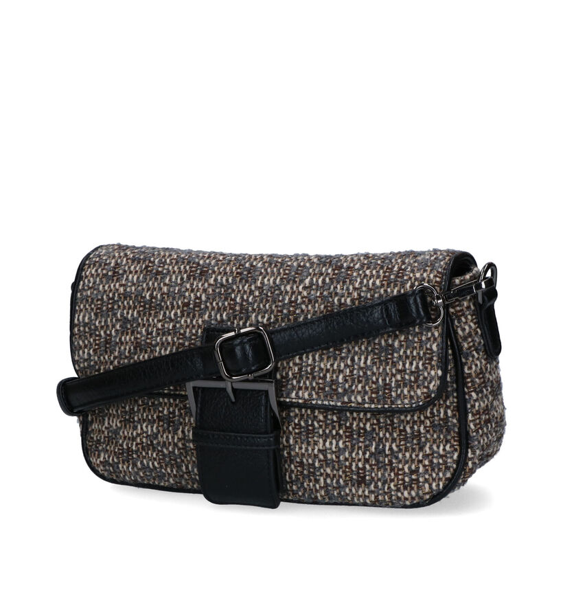 Via Limone Zwarte Crossbody Tas in stof (326014)