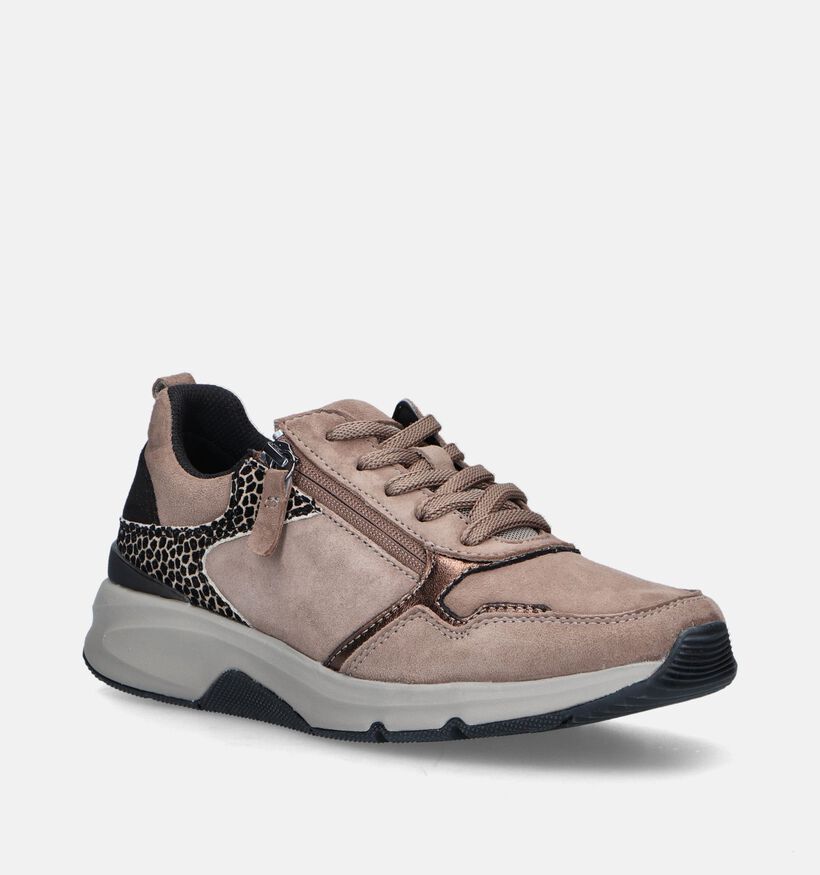 Gabor Rollingsoft Baskets en Beige pour femmes (344816) - pour semelles orthopédiques