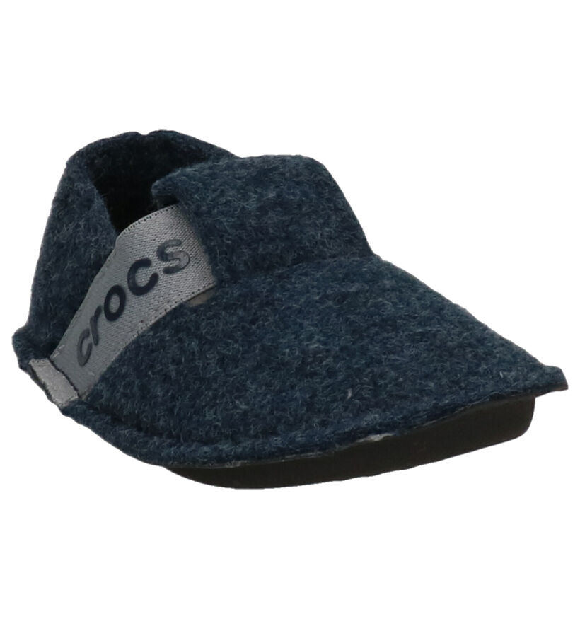 Crocs Classic Slipper Blauwe Pantoffels in wol (255716)