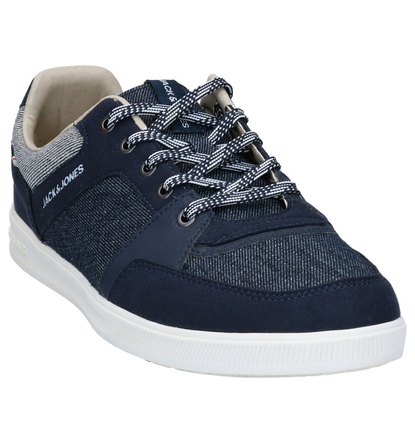 Jack & Jones Newington Blauwe Veterschoenen in stof (269102)