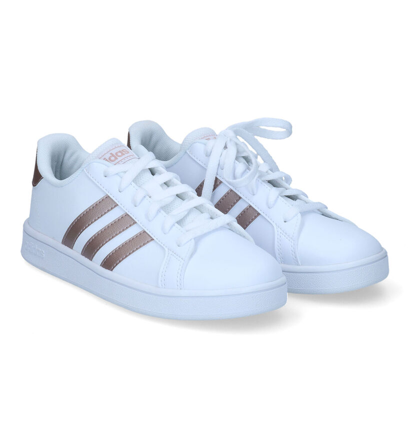 adidas Grand Court K Baskets en Bleu en simili cuir (308070)