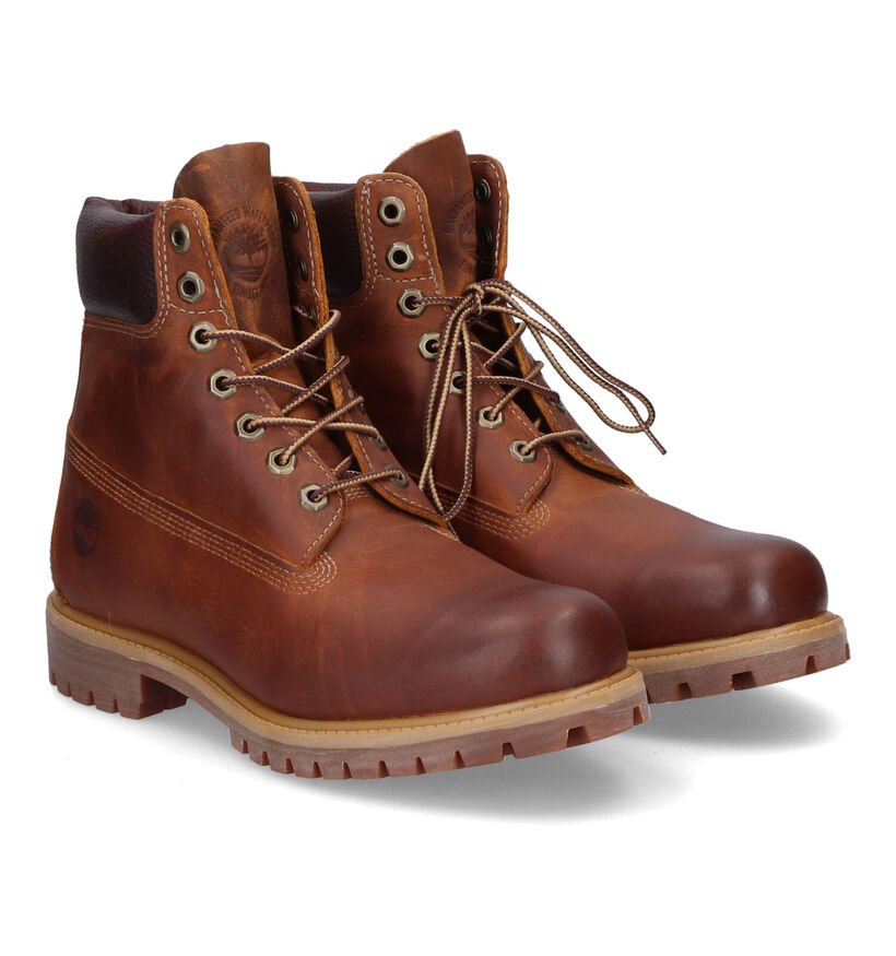 Timberland Heritage 6IN Premium Bottines en Brun pour hommes (313514) - pour semelles orthopédiques