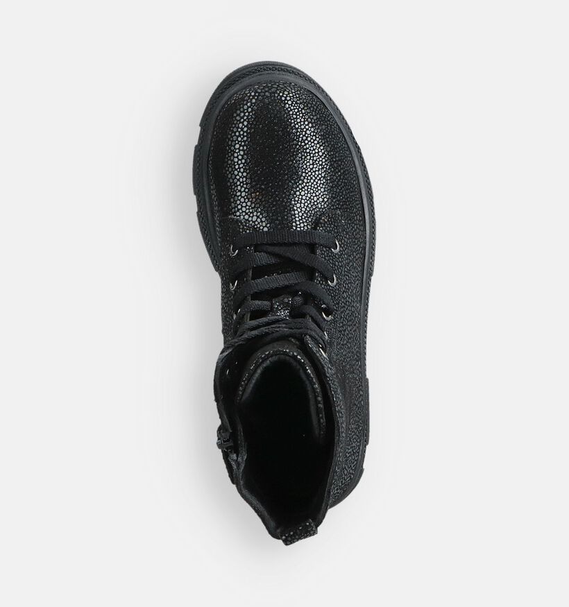 Milo & Mila Zwarte Veterboots voor meisjes (364124)
