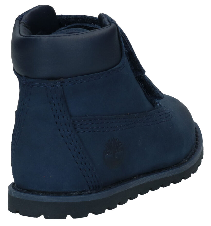 Timberland Pokey Pine H&L Bottines Velcro en Bleu pour garçons (293803)