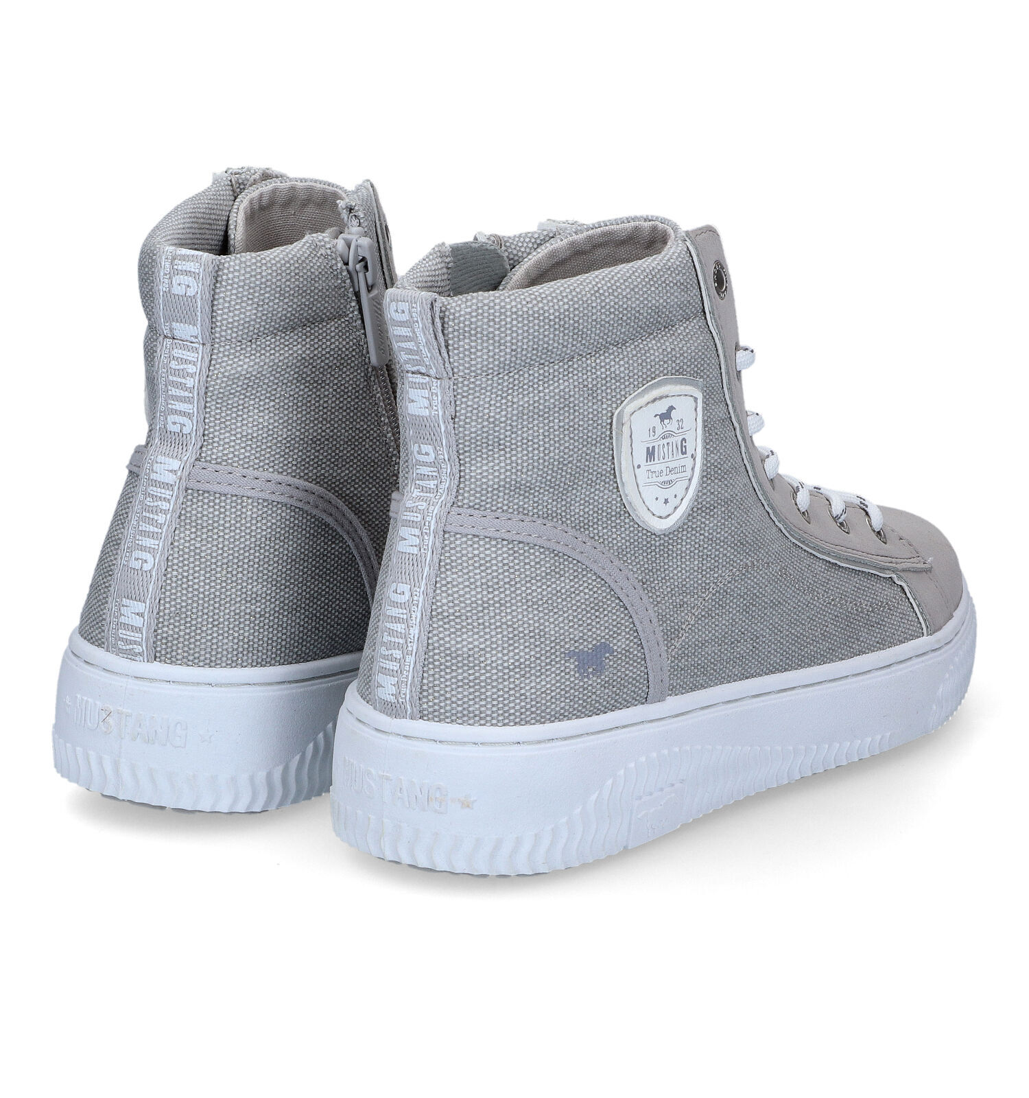 Grijze hoge sales sneakers dames