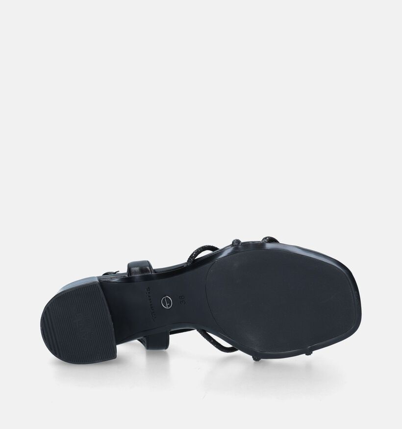 Tamaris Sandales avec talon carré en Noir pour femmes (338292)