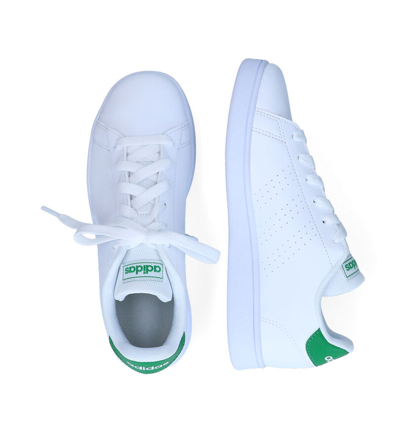 adidas Advantage K Witte Sneakers voor jongens, meisjes (326882)
