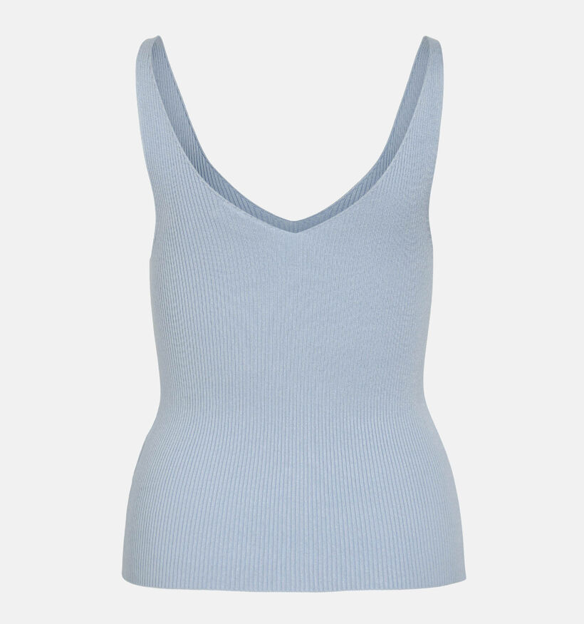 Vila Wennie Rib D&eacute;bardeur en Bleu pour femmes (368118)