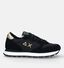 Sun 68 Ally Gold Zwarte Sneakers in kunstleer (330572)
