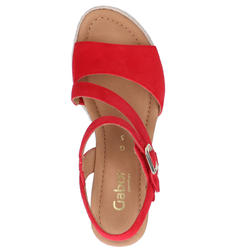 Gabor Sandales en Rouge en nubuck (271571)