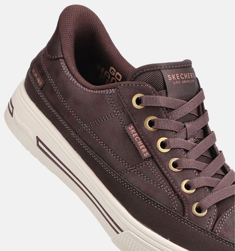 Skechers Arch Fit Arcade Donkerbruine Slip-Ins voor heren (378018)