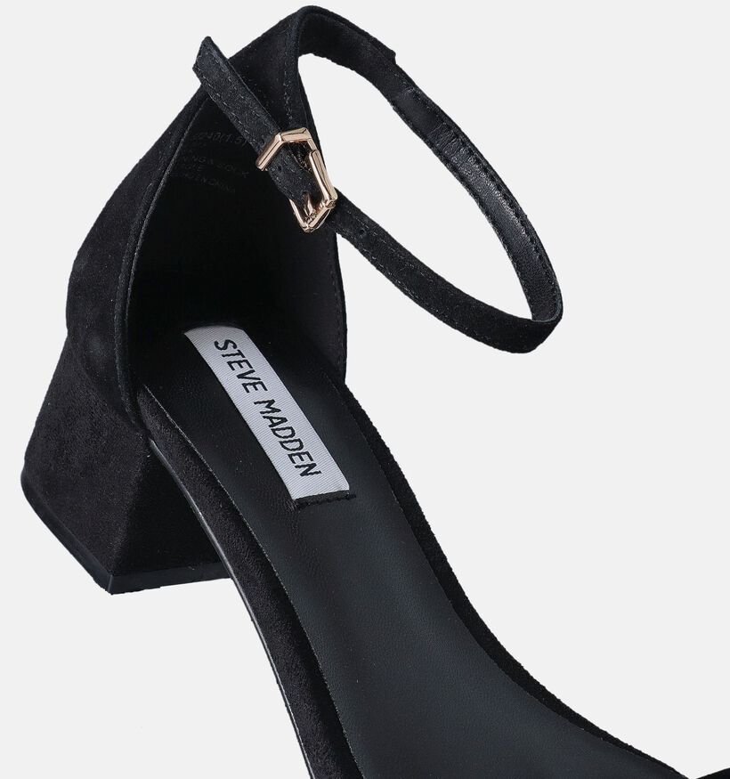 Steve Madden Gena Zwarte Sandalen met blokhak voor dames (353589)