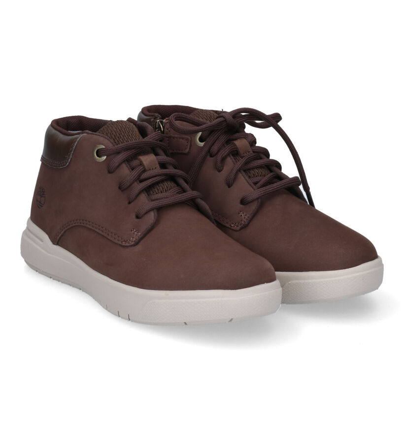 Timberland Seneca Bay Chukka Chaussures Hautes en Marron pour garçons (313056) - pour semelles orthopédiques