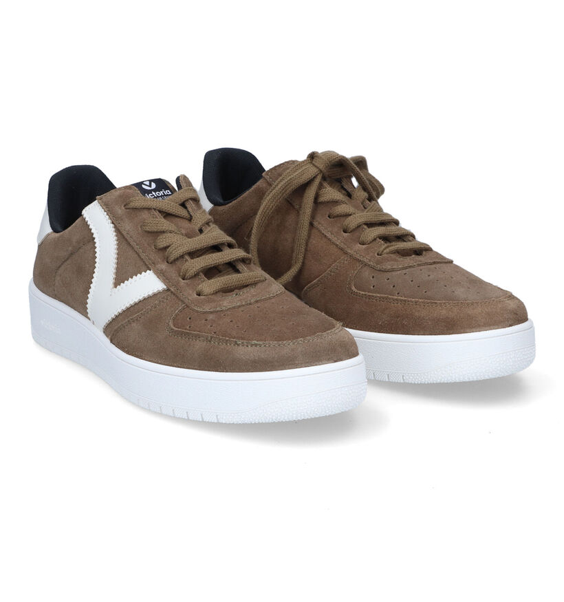 Victoria Madrid Serraja Baskets en Khaki pour hommes (314984)