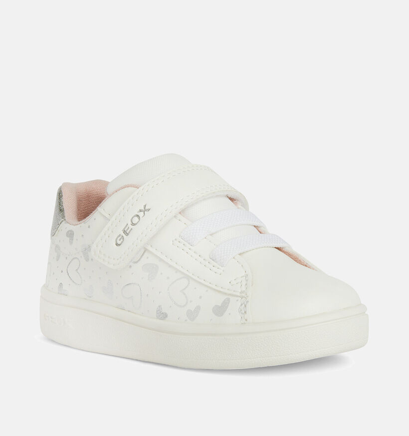 Geox Baskets pour b&eacute;b&eacute; en Blanc pour filles (370115) - pour semelles orthop&eacute;diques