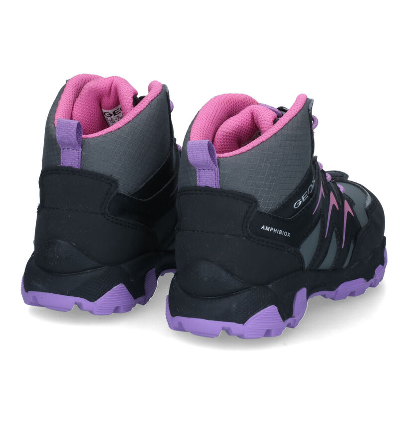 Geox Magnetar Zwarte Wandelschoenen in stof (317655)