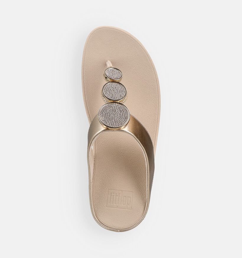 FitFlop Halo Bead Circle Metallic Gouden Teenslippers voor dames (368665)