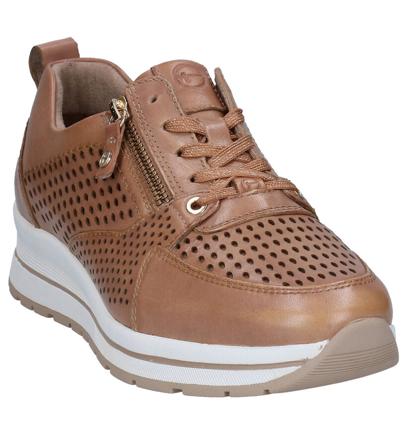 Tamaris Purerelax Cognac Veterschoenen in leer (289435)