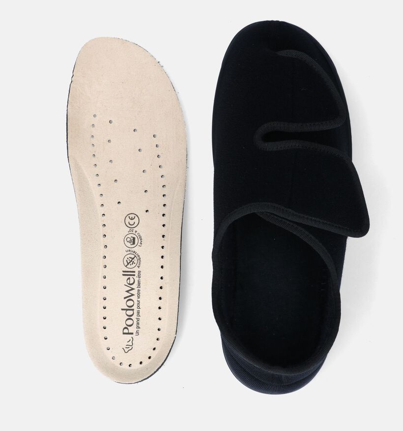 Podowell Athos Zwarte Orthopedische Pantoffels voor heren (342224) - geschikt voor steunzolen