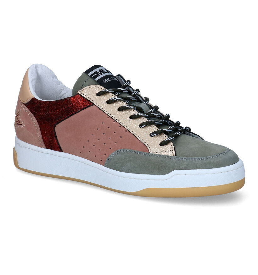 Méliné Roze Veterschoenen voor dames (316074) - geschikt voor steunzolen