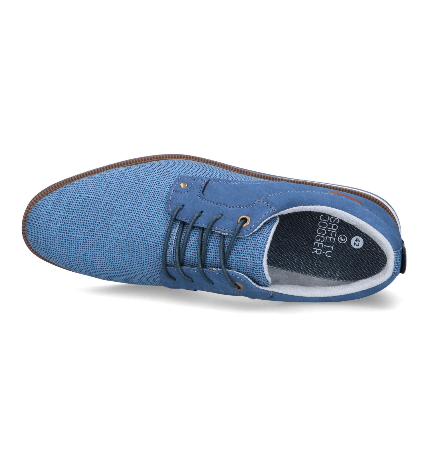 SJ Blauwe Veterschoenen Heren Lage schoenen Online op TORFS.BE