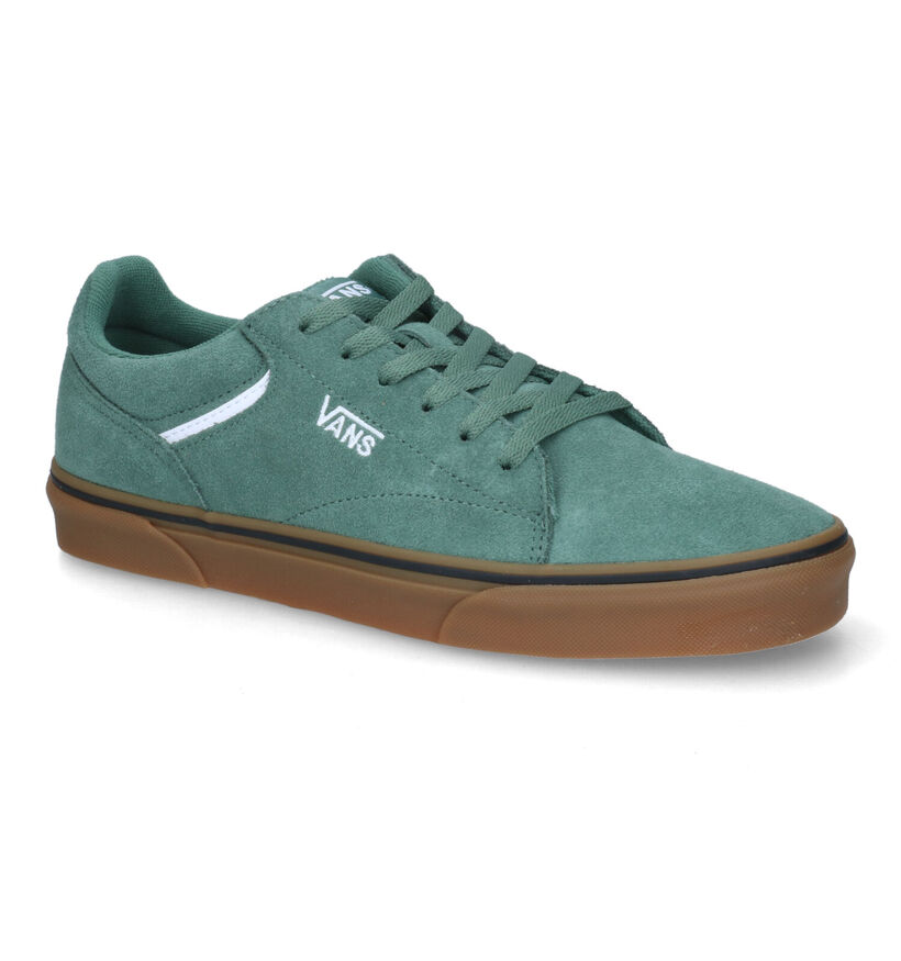 Vans Seldan Baskets de skate en Vert pour hommes (317785)