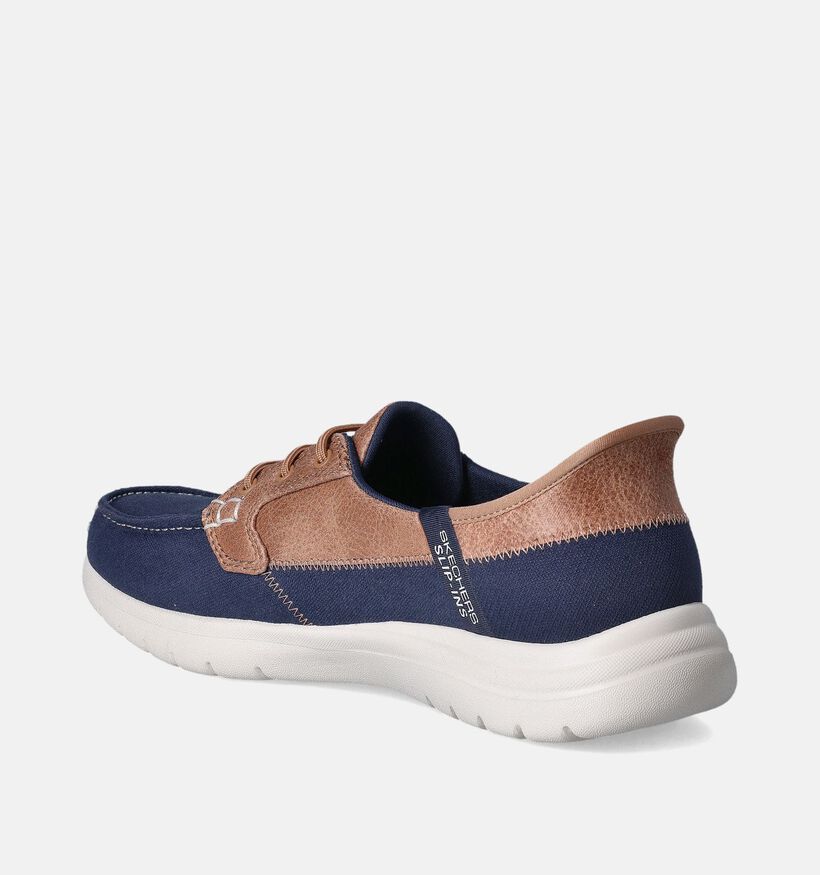 Skechers On The Go Flex Pal Blauwe Bootschoenen voor dames (352286)