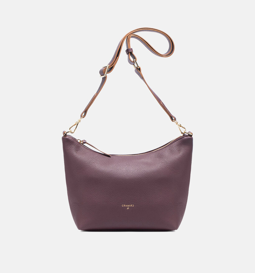 Crinkles Sac porté croisé en Bordeaux pour femmes (365727)