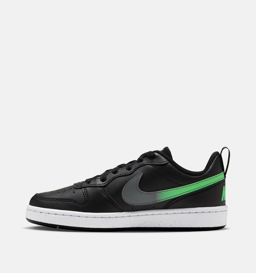 Nike Court Borough Low Zwarte Sneakers voor jongens (377292)