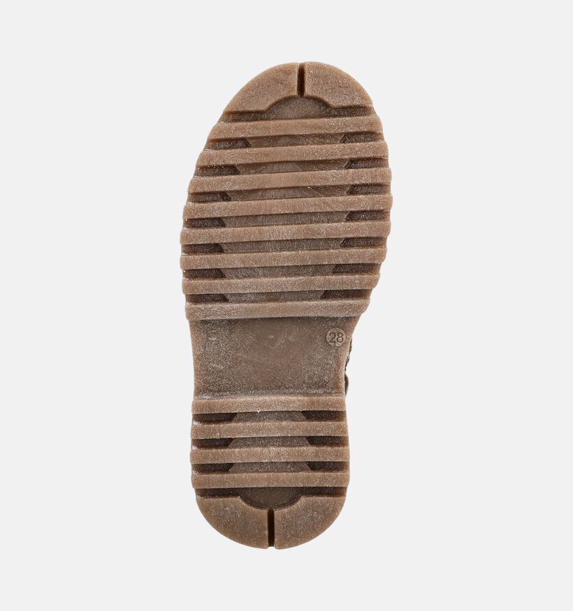 STONES and BONES Blesa Boots &agrave; lacets en Beige fonc&eacute; pour filles (378224) - pour semelles orthop&eacute;diques
