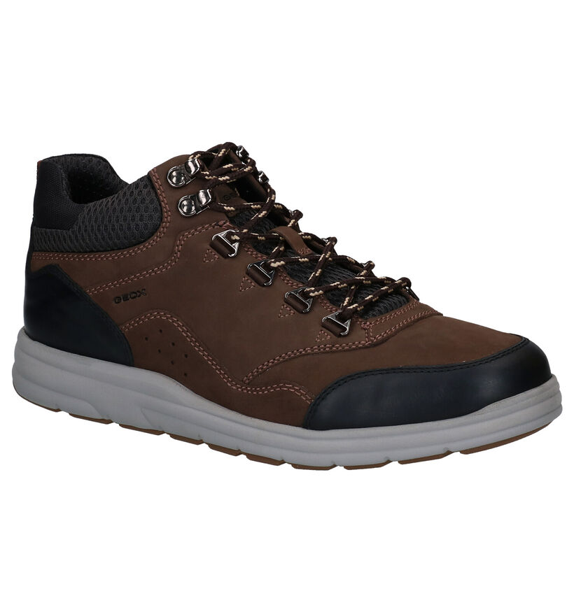 Geox Hallson Bruine Wandelschoenen in leer (294763)