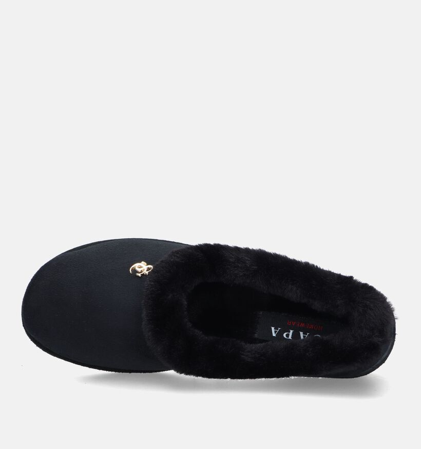 Scapa Zwarte Pantoffels voor dames (332650)