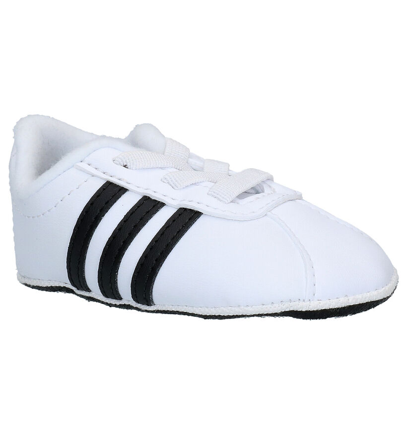 adidas VL Court 2.0 Crib Baskets bébé en Blanc en simili cuir (273486)