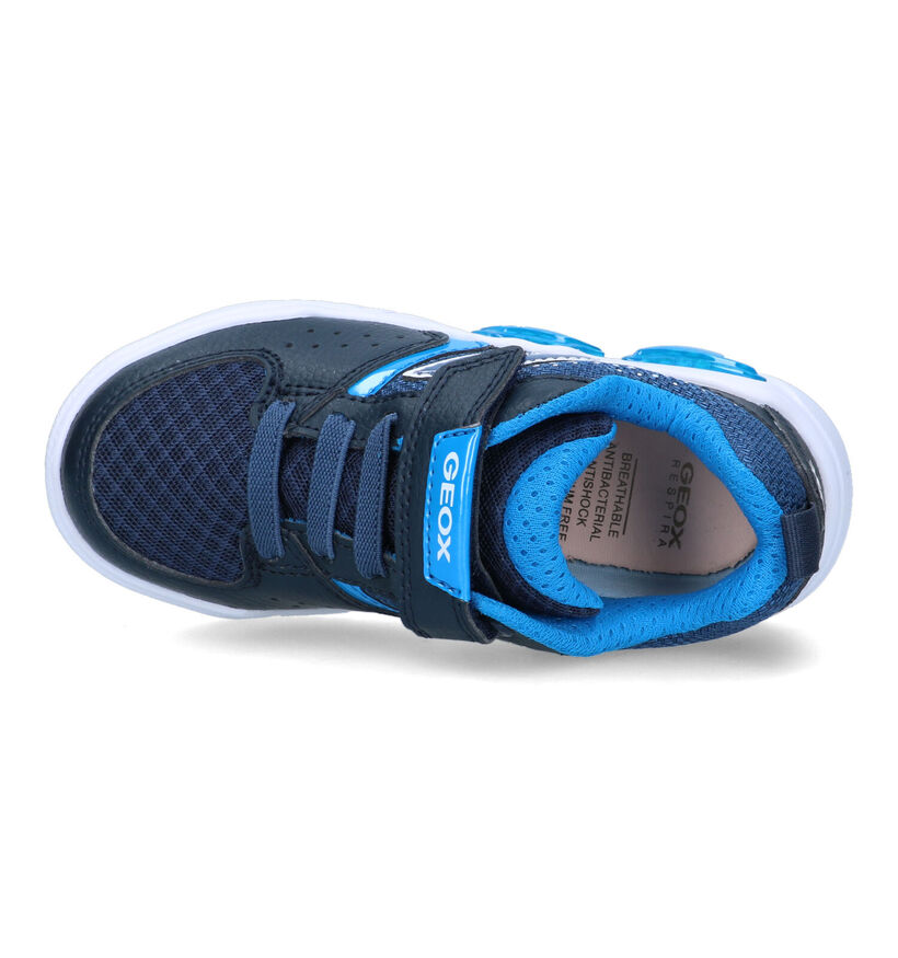 Geox Illuminus Baskets en Bleu pour garçons (320632) - pour semelles orthopédiques