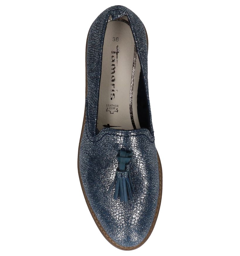 Tamaris Loafers en Bleu foncé en cuir (214196)