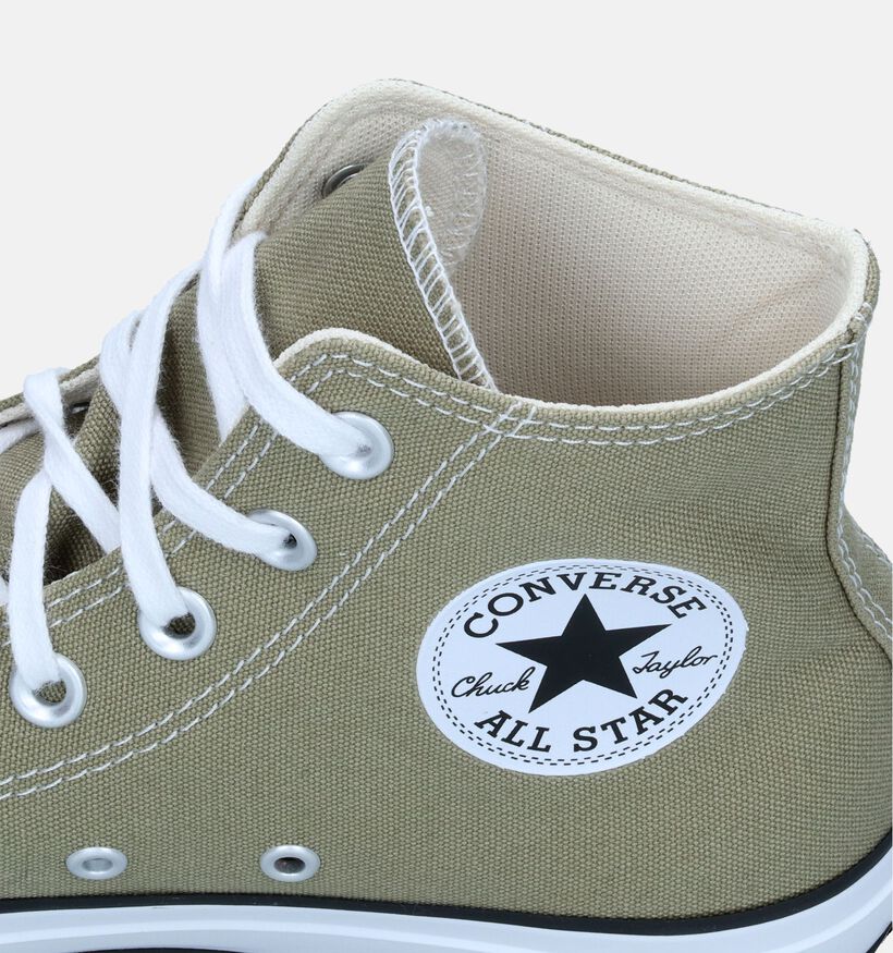 Converse Chuck Taylor All Star Lift Hi Baskets en Vert pour femmes (341507)
