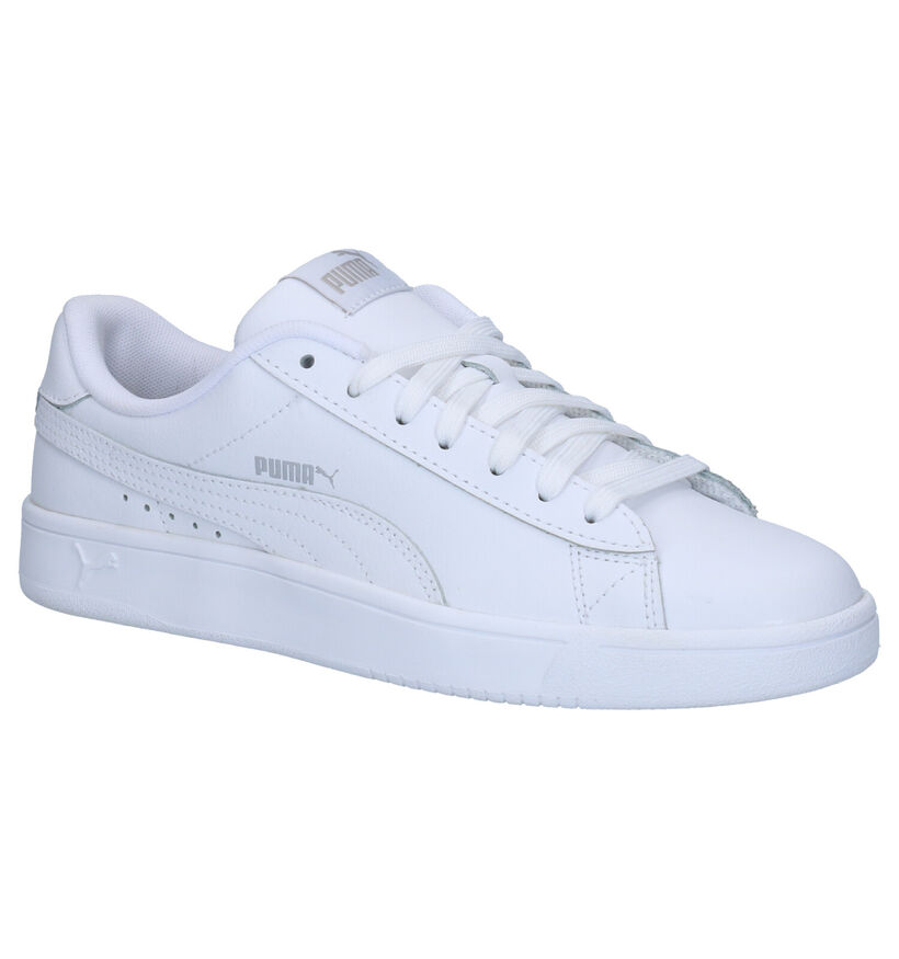 Puma Court Breaker Baskets en Blanc en cuir (265748)