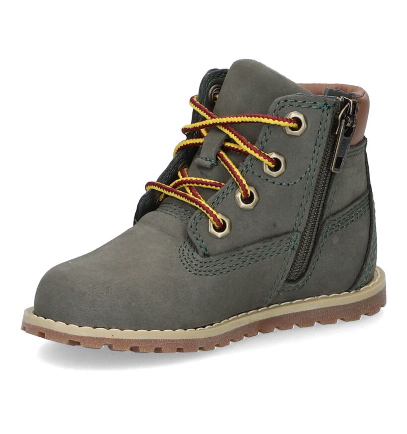 Timberland Pokey Pine Kaki Boots voor jongens (313053) - geschikt voor steunzolen