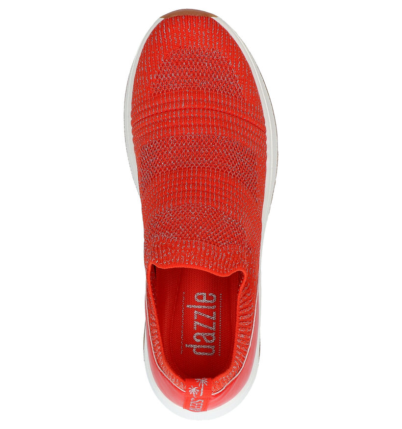Dazzle Blauwe Slip-on sneakers in stof (274255)